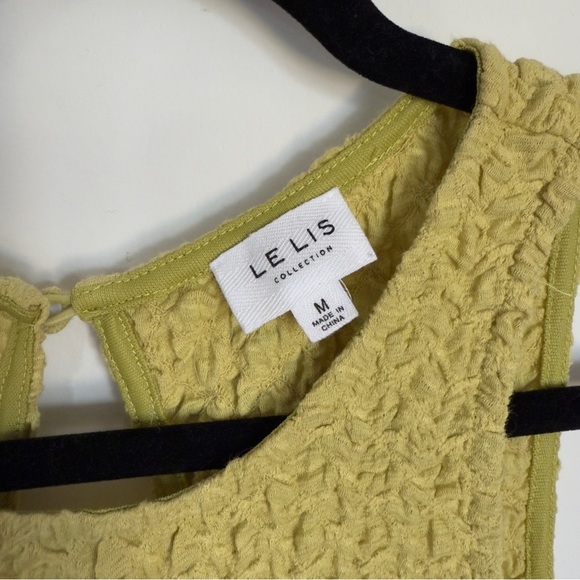 Le Lis Collection Yellow Textured Knit Mini Dress Size M - Picture 4 of 6